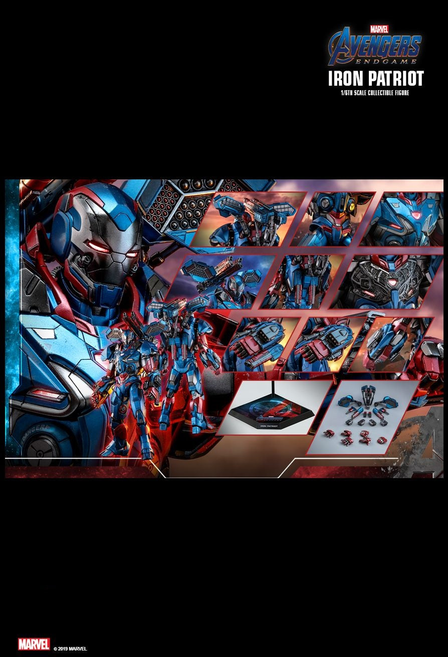 Hot Toys MMS547D34 Avengers: Endgame Iron Patriot 1/6th scale Collectible Figure