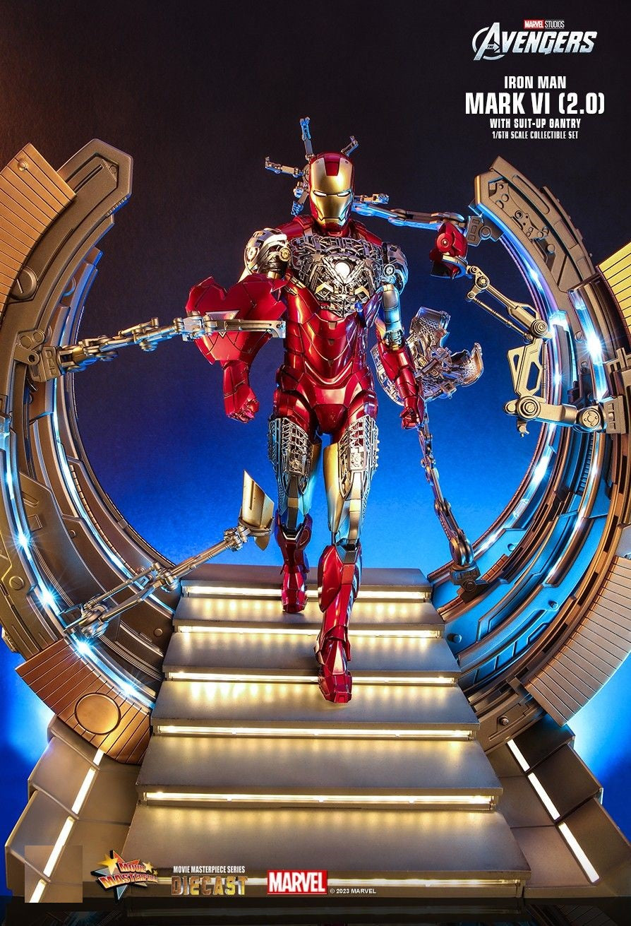 Hot Toys MMS688D53 The Avengers - 1/6 scale Iron Man Mark VI (2.0)with Suit-up Gantry Set