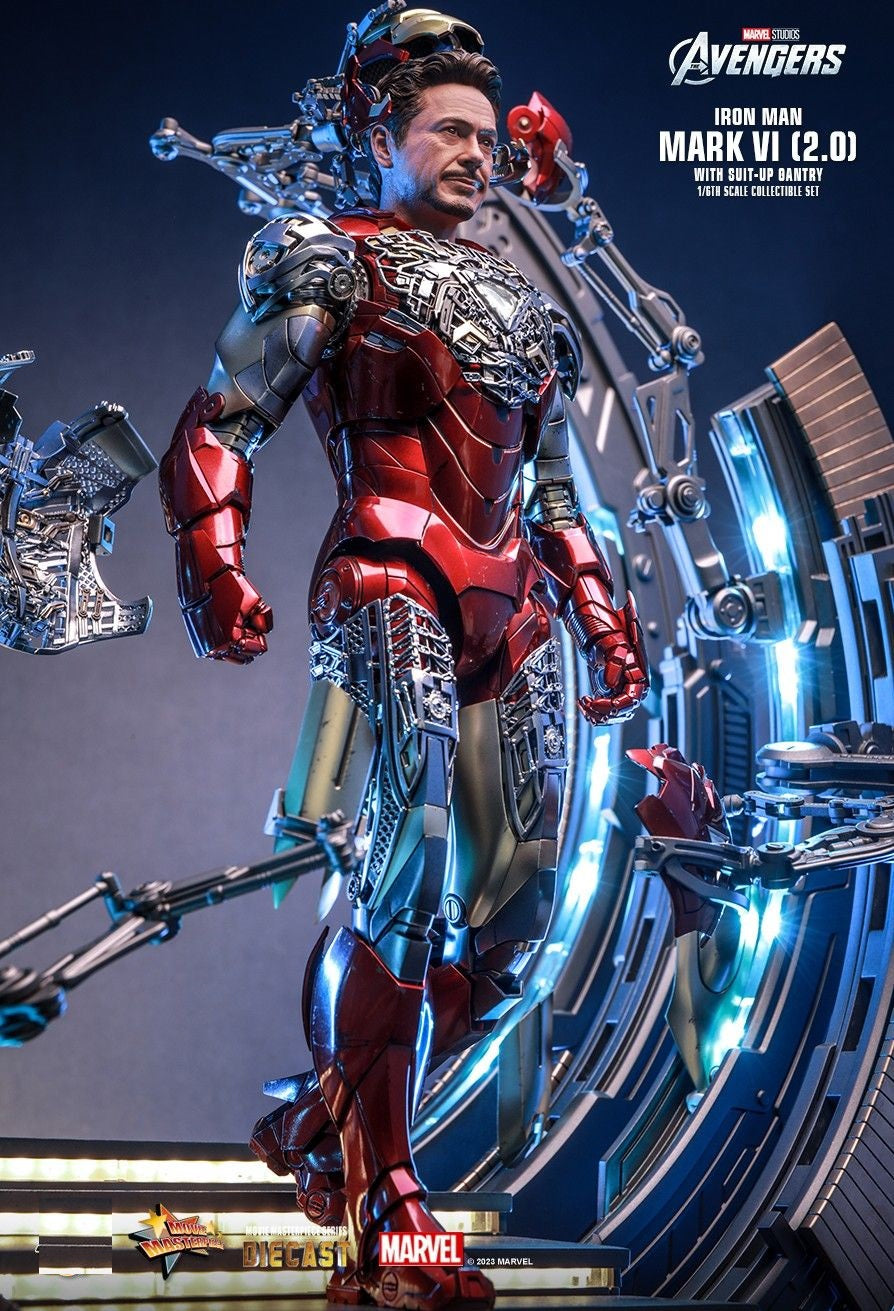 Hot Toys MMS688D53 The Avengers - 1/6 scale Iron Man Mark VI (2.0)with Suit-up Gantry Set