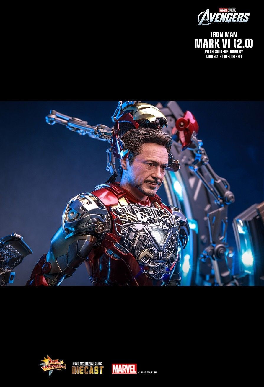 Hot Toys MMS688D53 The Avengers - 1/6 scale Iron Man Mark VI (2.0)with Suit-up Gantry Set
