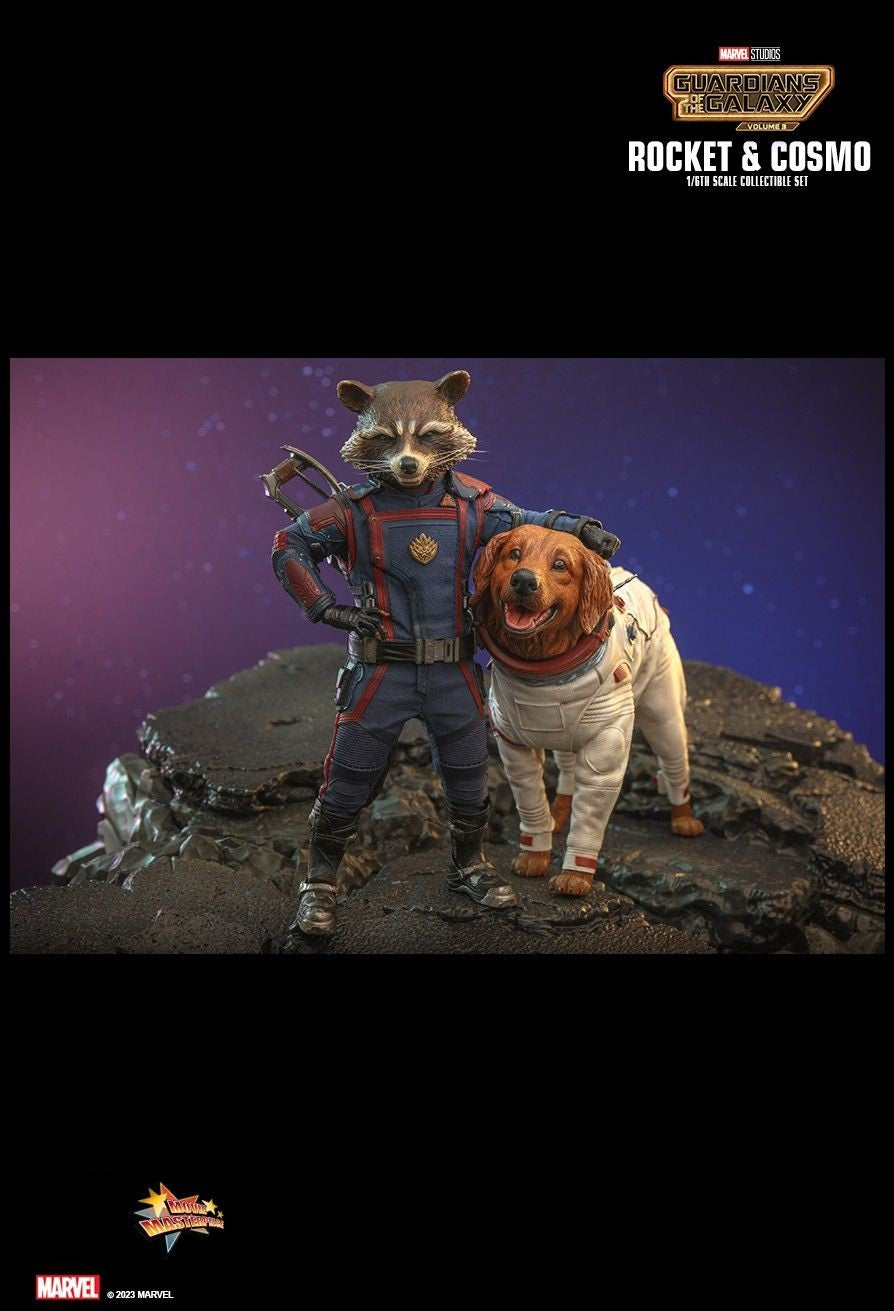 Hot Toys MMS708 Guardians of the Galaxy Vol. 3 - 1/6 scale Rocket and Cosmo Set
