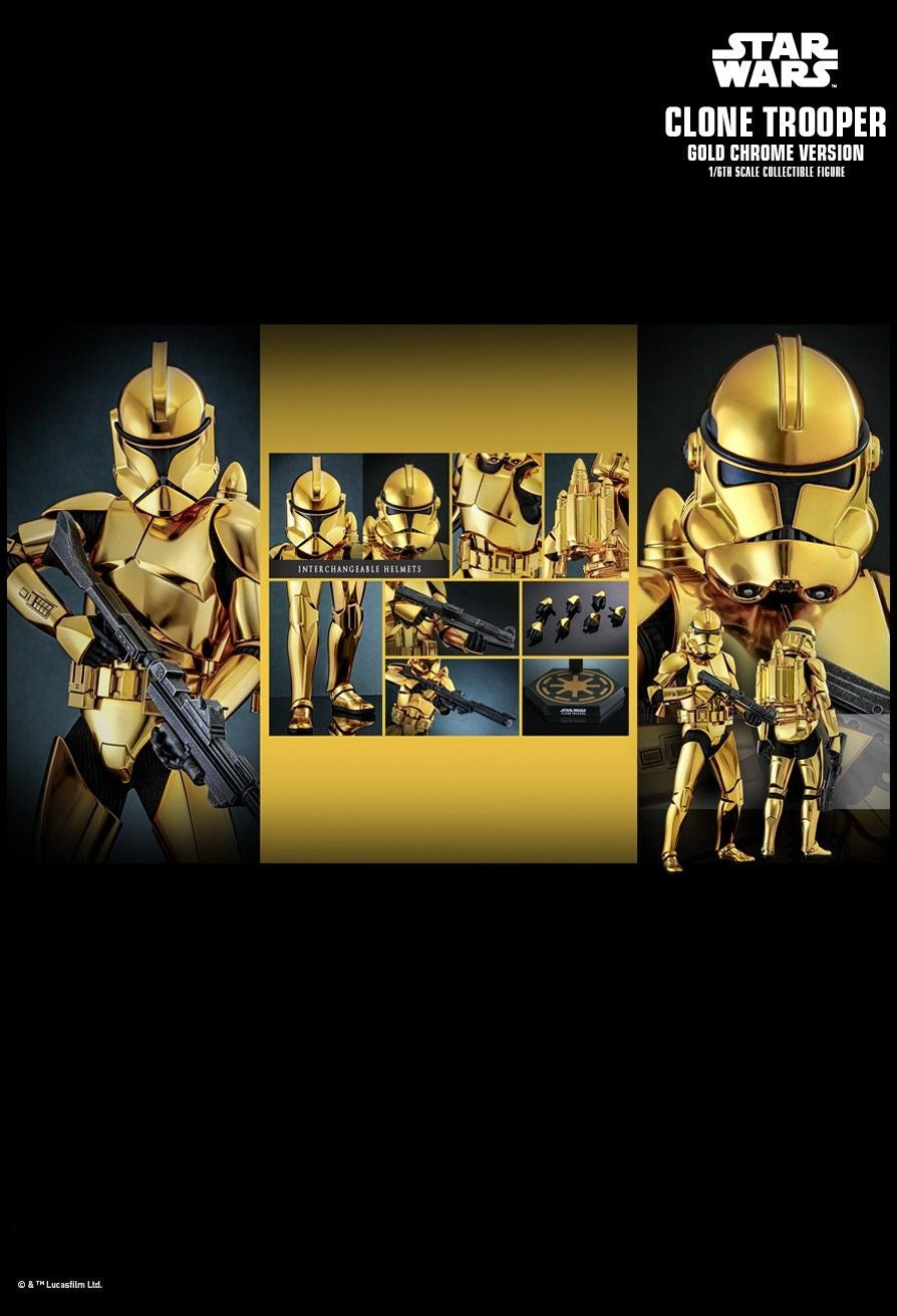 Hot Toys MMS735 Star Wars™ Clone Trooper™ (Gold Chrome Version) 1/6th scale Collectible Figure