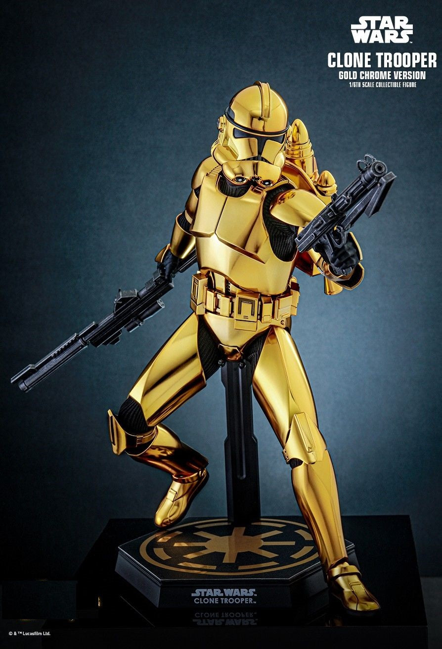 Hot Toys MMS735 Star Wars™ Clone Trooper™ (Gold Chrome Version) 1/6th scale Collectible Figure