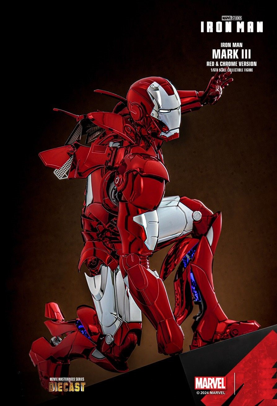 Hot Toys MMS744D64 Iron Man Iron Man Mark III (Red & Chrome Version) Hot Toys Exclusive 1/6th scale Collectible Figure