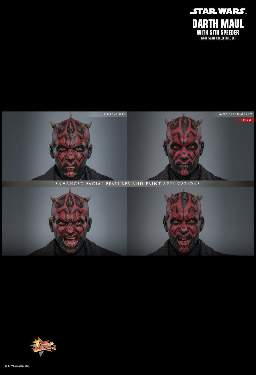 Hot Toys MMS749B Star Wars Episode I: The Phantom Menace - 1/6 scale Darth Maul with Sith Speeder Collectible Set (Special Edition)