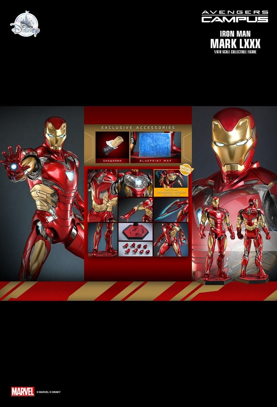 Hot Toys Avengers Campus CMS018D60 Iron Man Mark LXXX Disney Exclusive 1/6th scale Collectible Figure