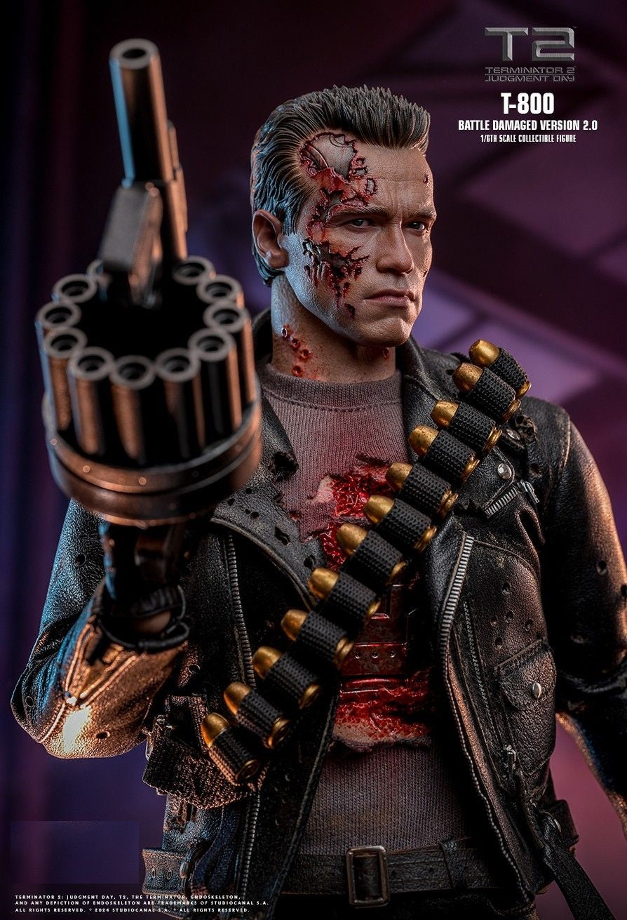 Hot Toys DX46 Terminator 2: Judgment Day T-800 (Battle Damaged Version 2.0) 1/6th scale Collectible Figure [Pre Order]