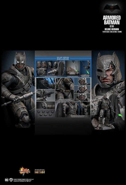Hot Toys MMS743D63 Batman VS Superman: Dawn of Justice - 1/6 scale Armored Batman (2.0) Collectible Figure (Deluxe Version)[Pre-Order]