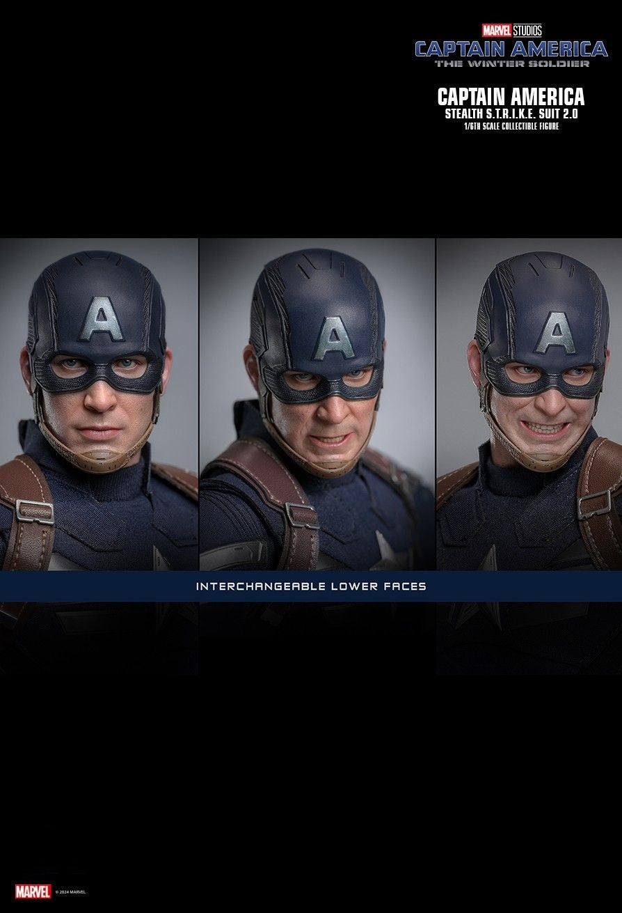 Hot Toys MMS783 Captain America: The Winter Soldier - 1/6th scale Captain America (Stealth S.T.R.I.K.E. Suit) 2.0 Collectible Figure [Pre-Order]