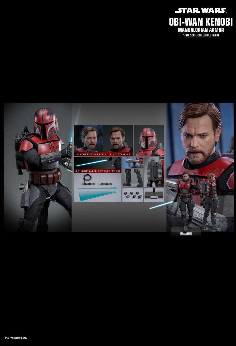Hot Toys TMS126 Star Wars: The Clone Wars - 1/6 scale Obi-Wan Kenobi (Mandalorian Armor) Collectible Figure