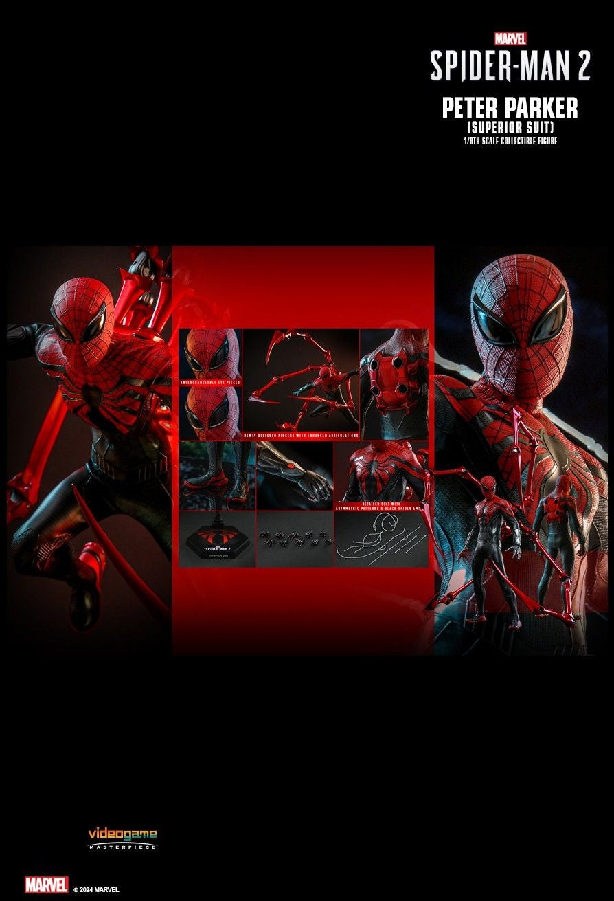 Hot Toys VGM61 Marvel's Spider-Man 2 - 1/6 scale Peter Parker (Superior Suit) Collectible Figure[Pre-Order]